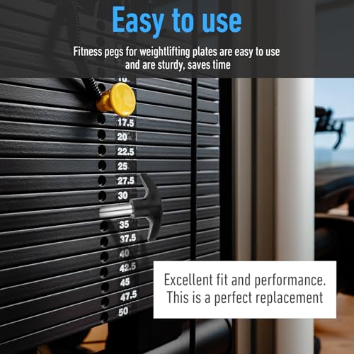 2PCS Gym Weight Stack Pin, Drop Set Gympin Tensile 3/8" Diameter 4.4" Locking Space Weight Lifting Machine Pins Replacement Universal Home Gym Exercise Machine Parts & Accessories