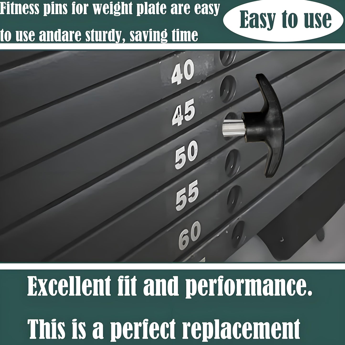 Nexolia 3pcs Weight Stack Pin,Heavy Duty Weight Stack Pin 3/8 Inch Diameter 4.4 Inch Locking Space Weight Plate Selector Pin Extension for Home Gym Fitness Equipment Accessories
