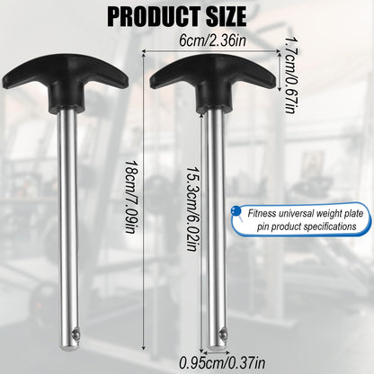 NQEUEPN 2pcs Weight Stack Pin - 3/8 Inch Diameter 6 Inch Locking Space Universal Selector Loading Pin for Home Gym Exercise Machine Accessories