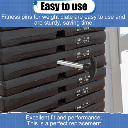 NQEUEPN 2pcs Weight Stack Pin - 3/8 Inch Diameter 6 Inch Locking Space Universal Selector Loading Pin for Home Gym Exercise Machine Accessories